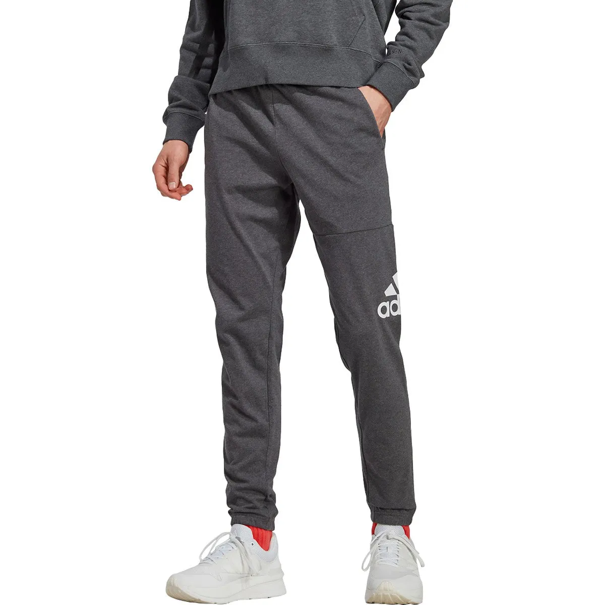 adidas Men's Essentials Single Jersey Tapered Logo Pants