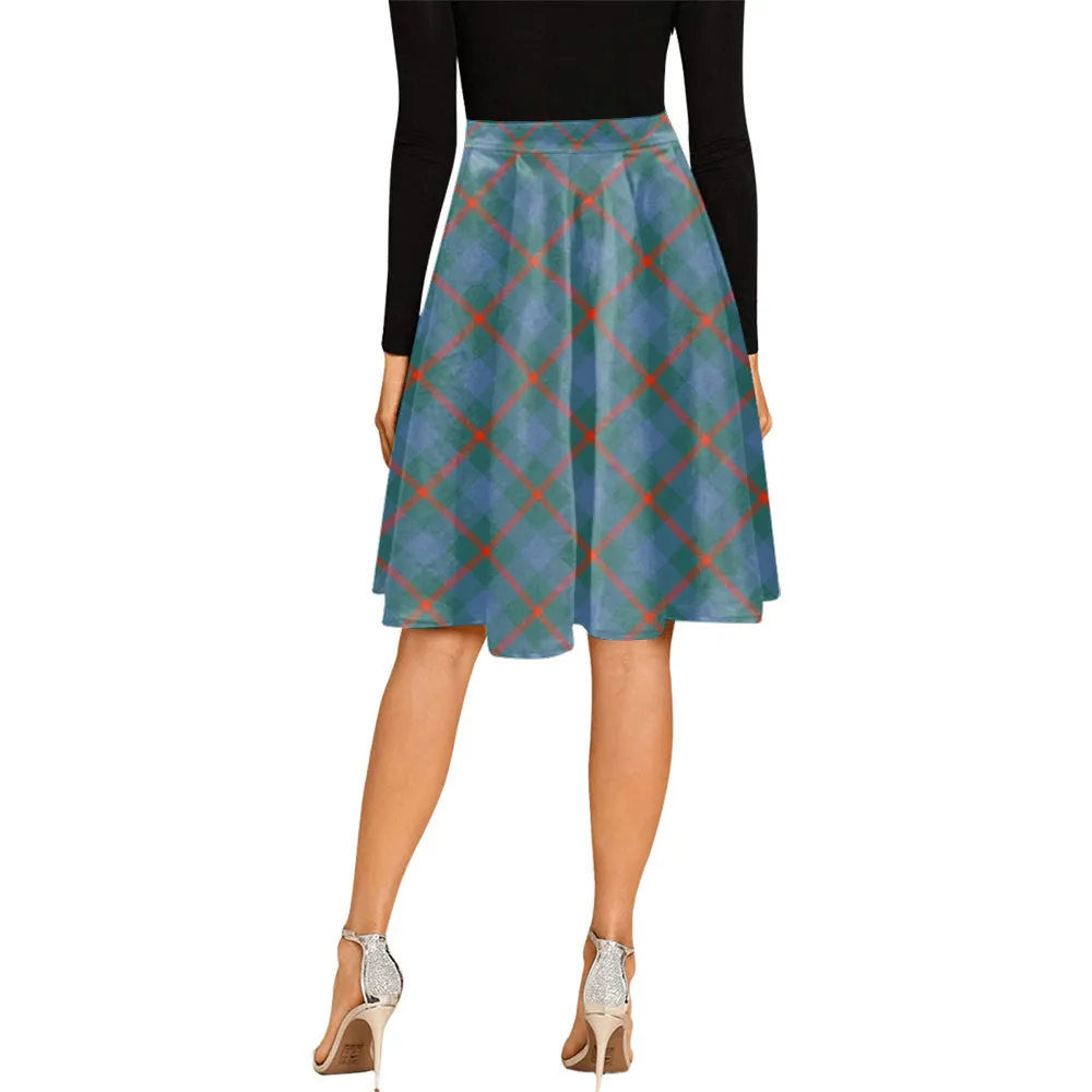 Agnew Ancient Tartan Melete Pleated Midi Skirt