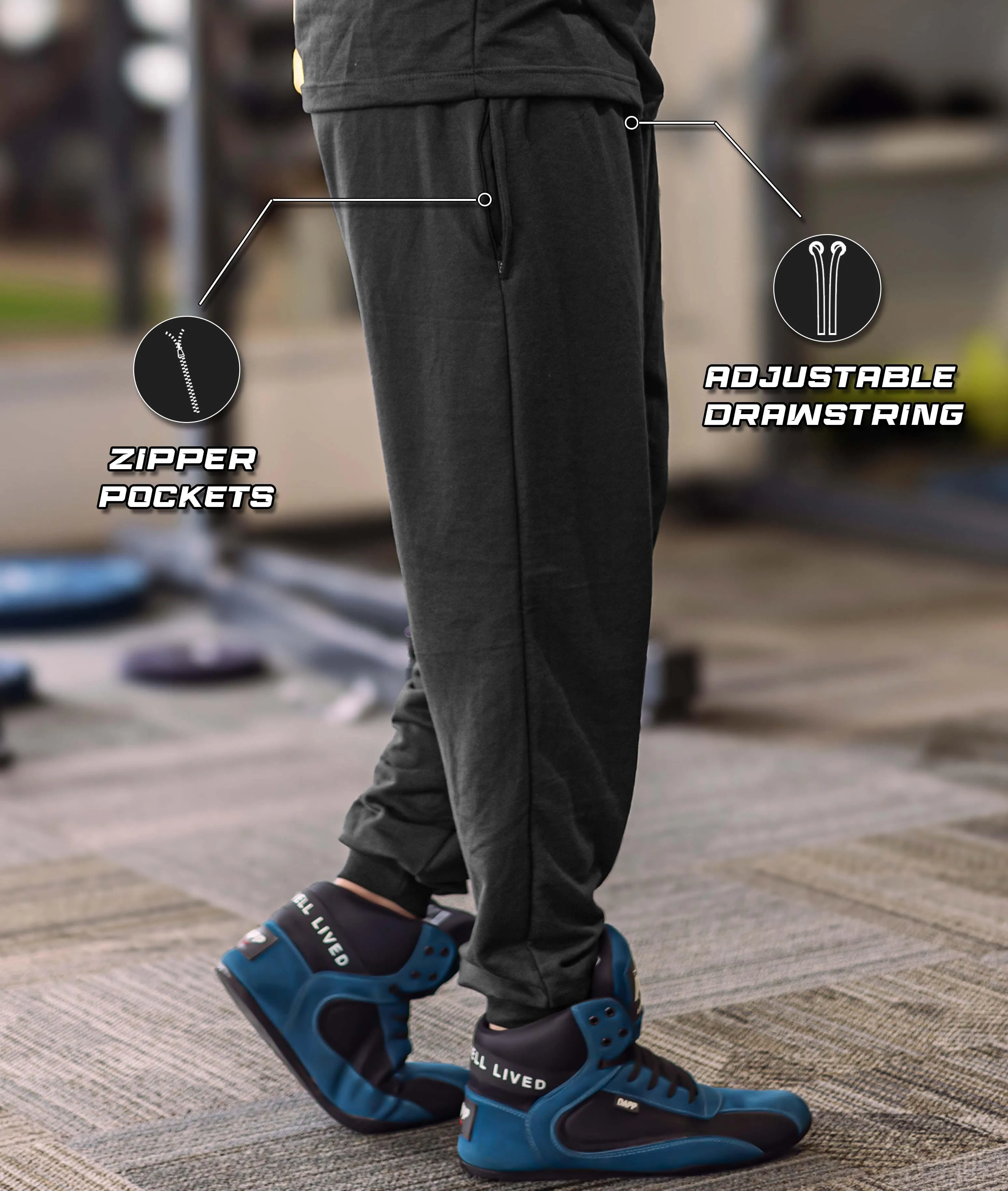 Always Hungry Oversized GymX Joggers: Dark Grey