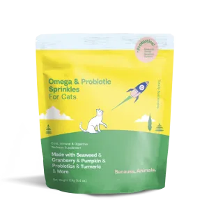 Because Animal Omega & Probiotic Sprinkles Cat Supplement 4.4oz