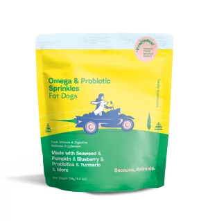 Because Animal Omega & Probiotic Sprinkles Dog Supplements 4.4oz