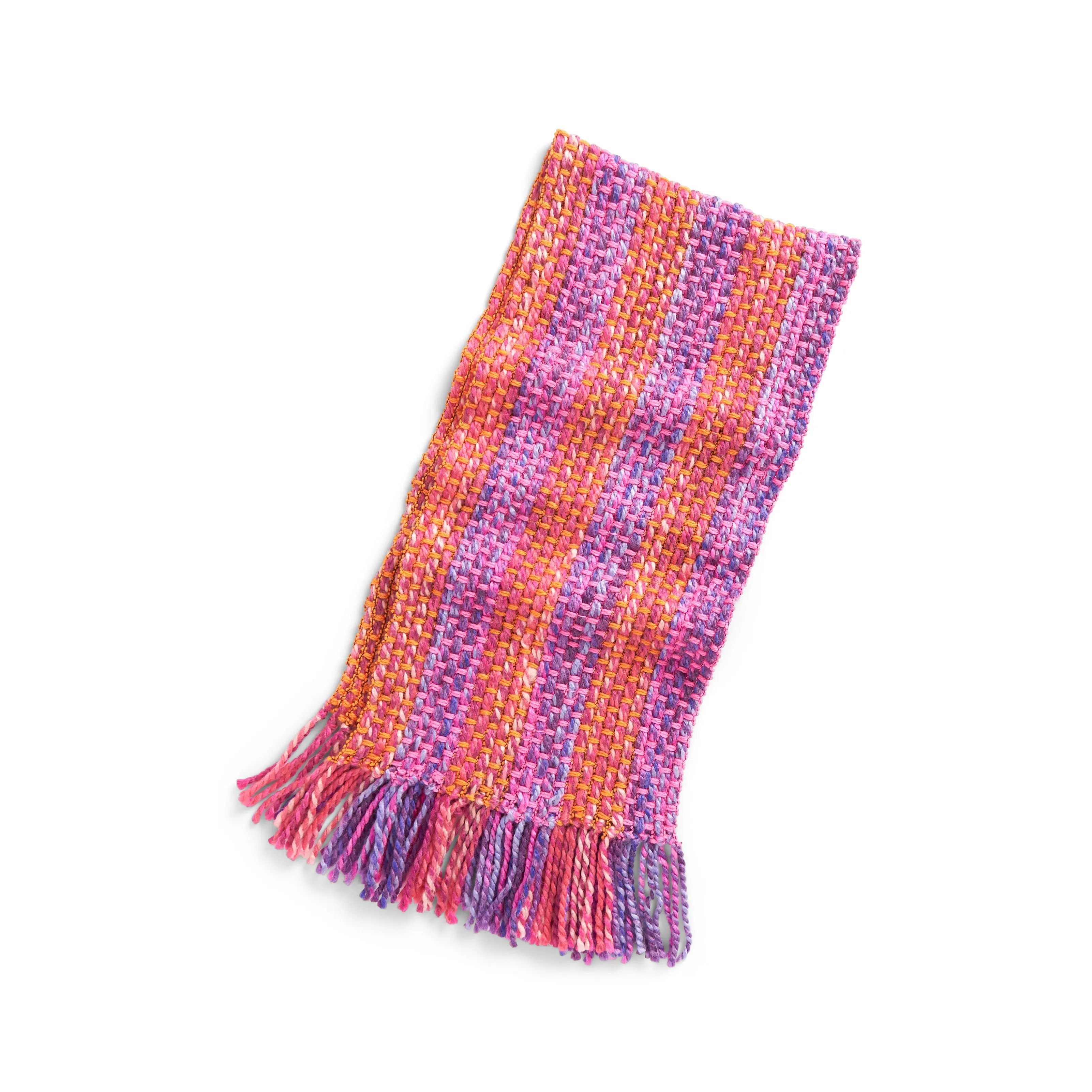 Bernat Striped Weaving Scarf Pattern