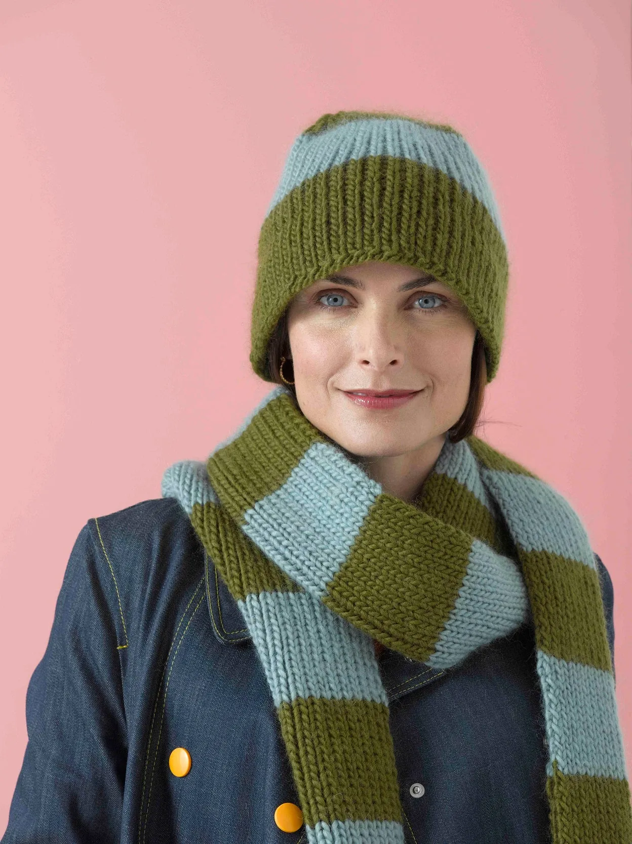 Bleecker Street Hat and Scarf Pattern (Knit)