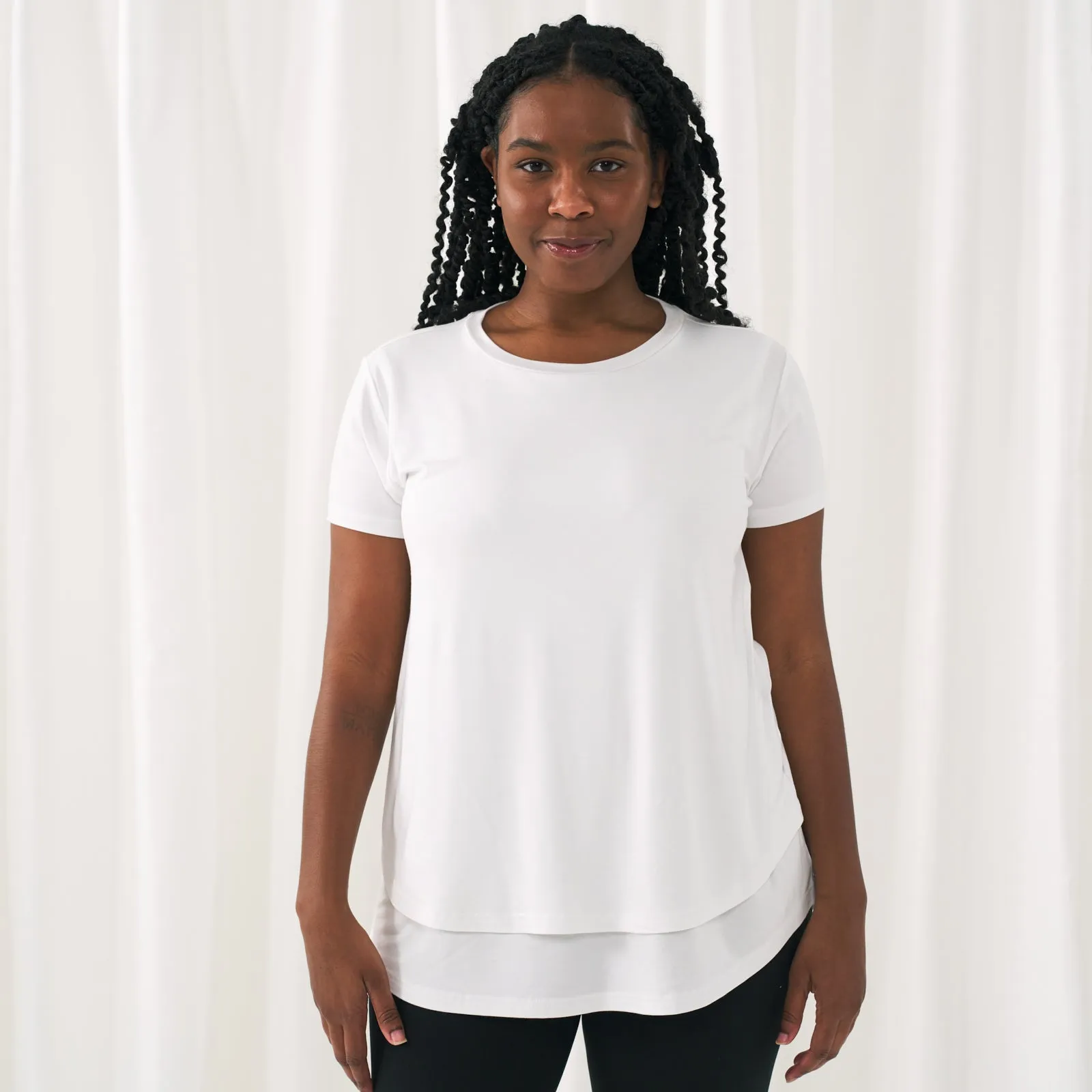 Bright White Women's Nursing Top