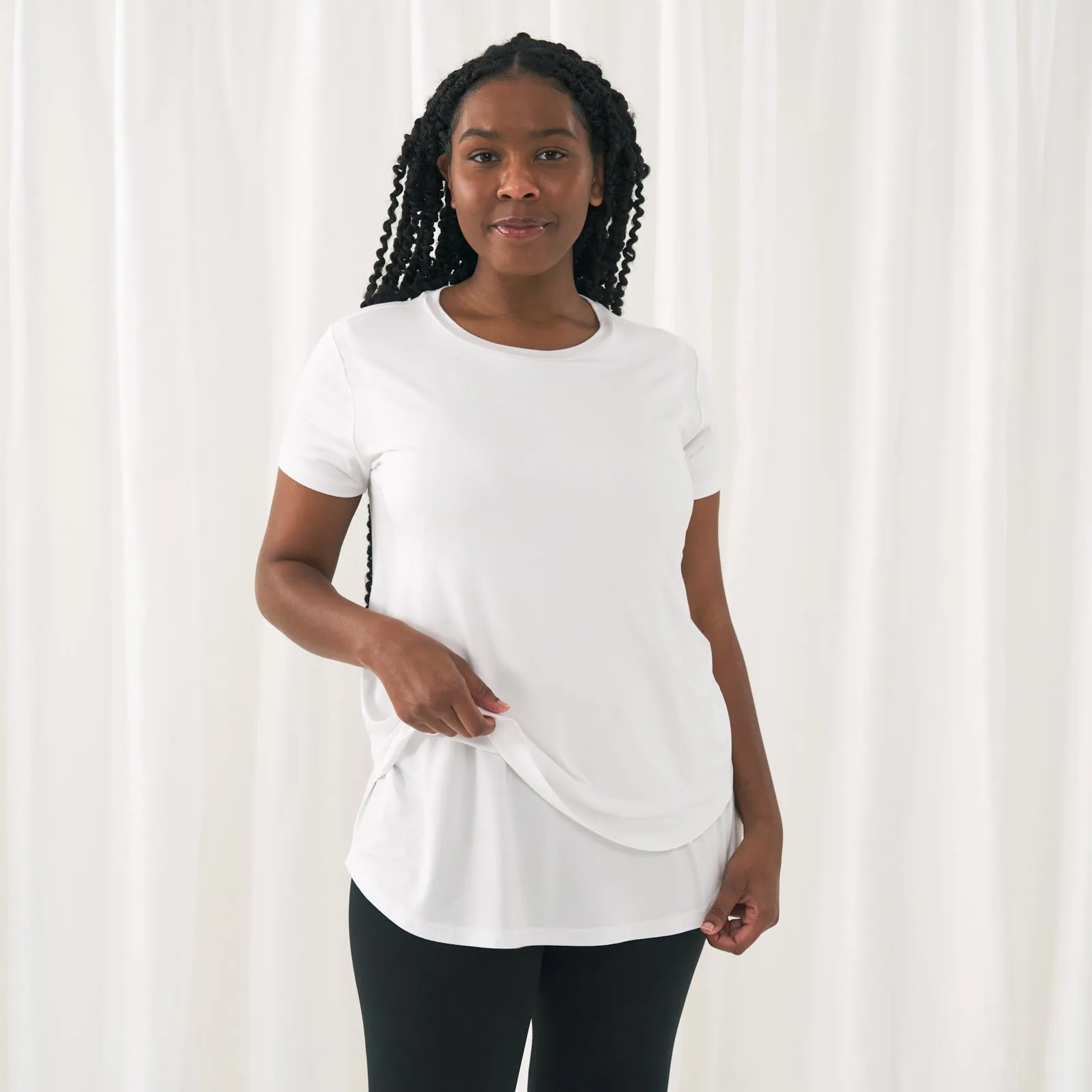 Bright White Women's Nursing Top