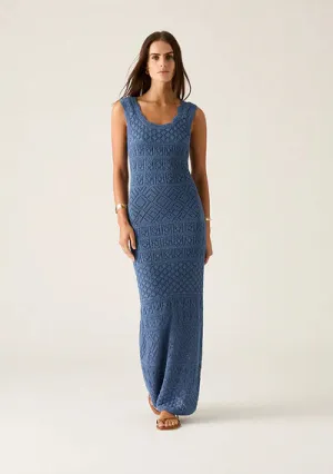 BRUNA POINTELLE MIDI DRESS | Harbour Blue