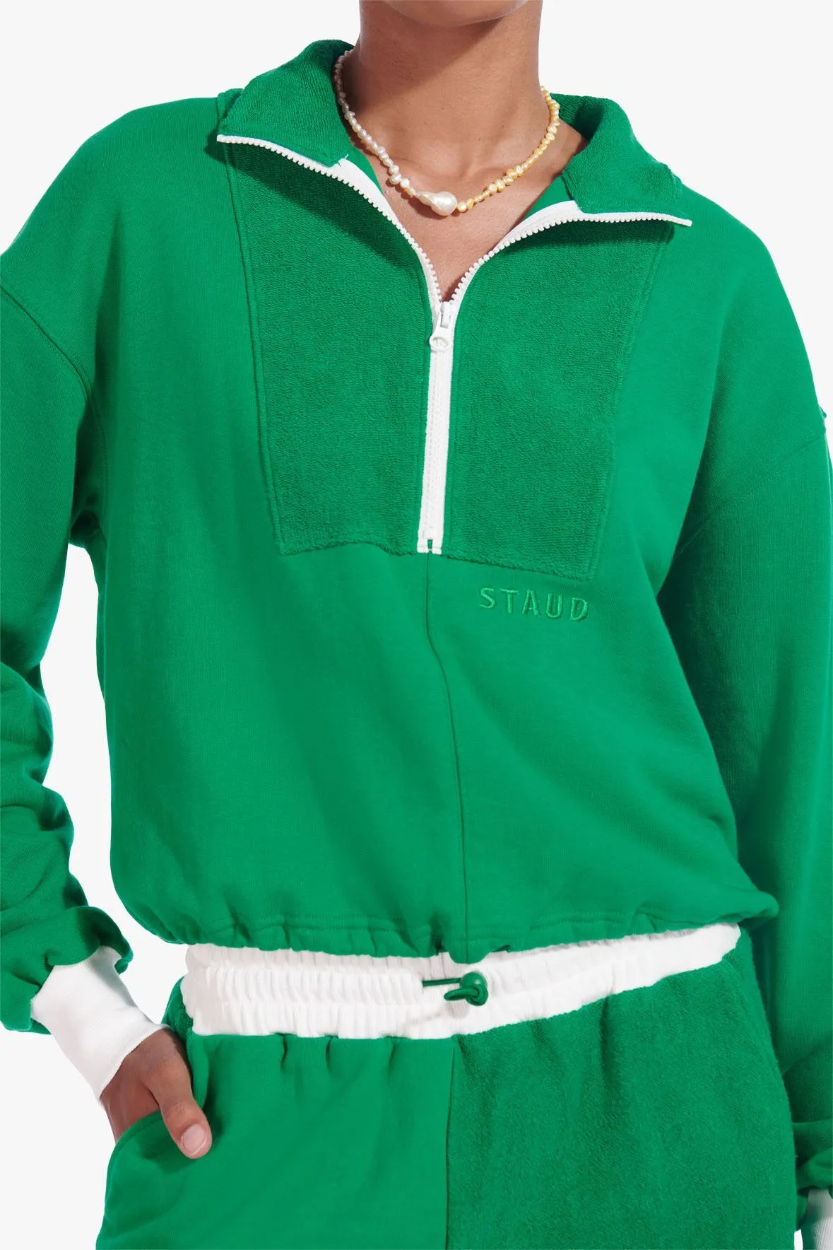 BUNGEE ZIP UP SWEATSHIRT | CLOVER