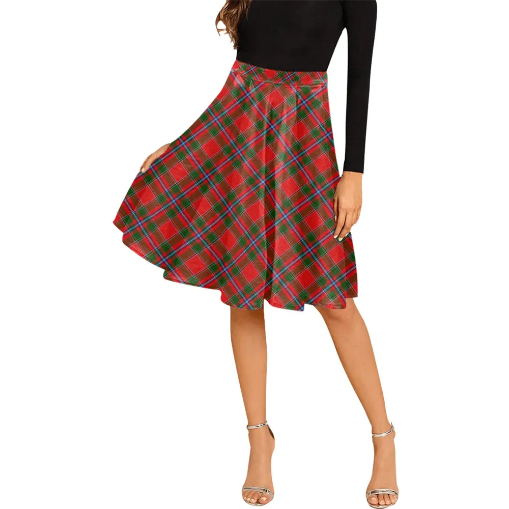 Butter Tartan Melete Pleated Midi Skirt