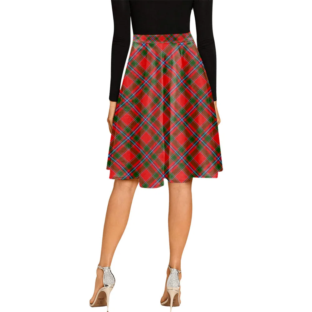 Butter Tartan Melete Pleated Midi Skirt