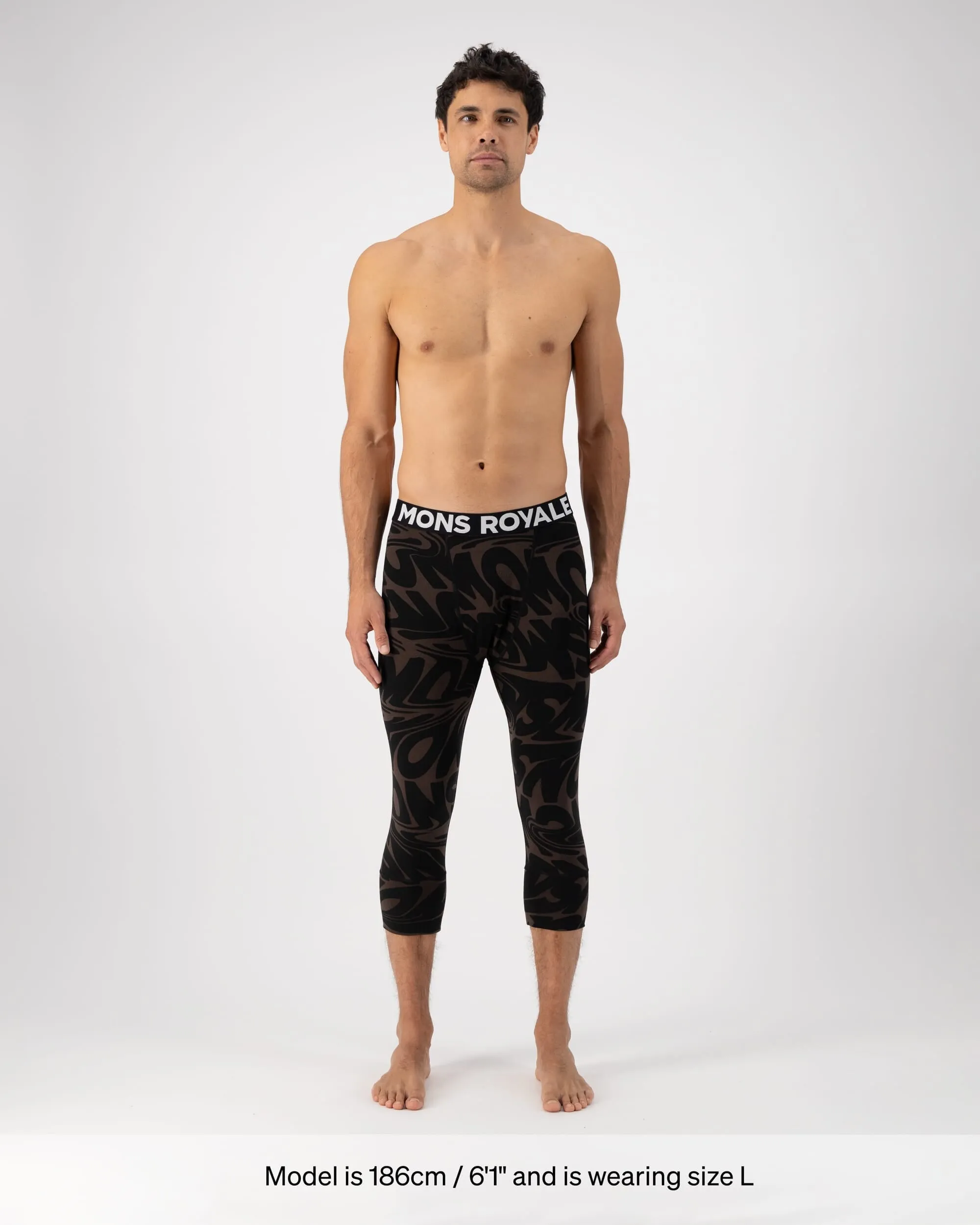 Cascade Merino Base Layer 3/4 Legging - Signal Lost Cedar