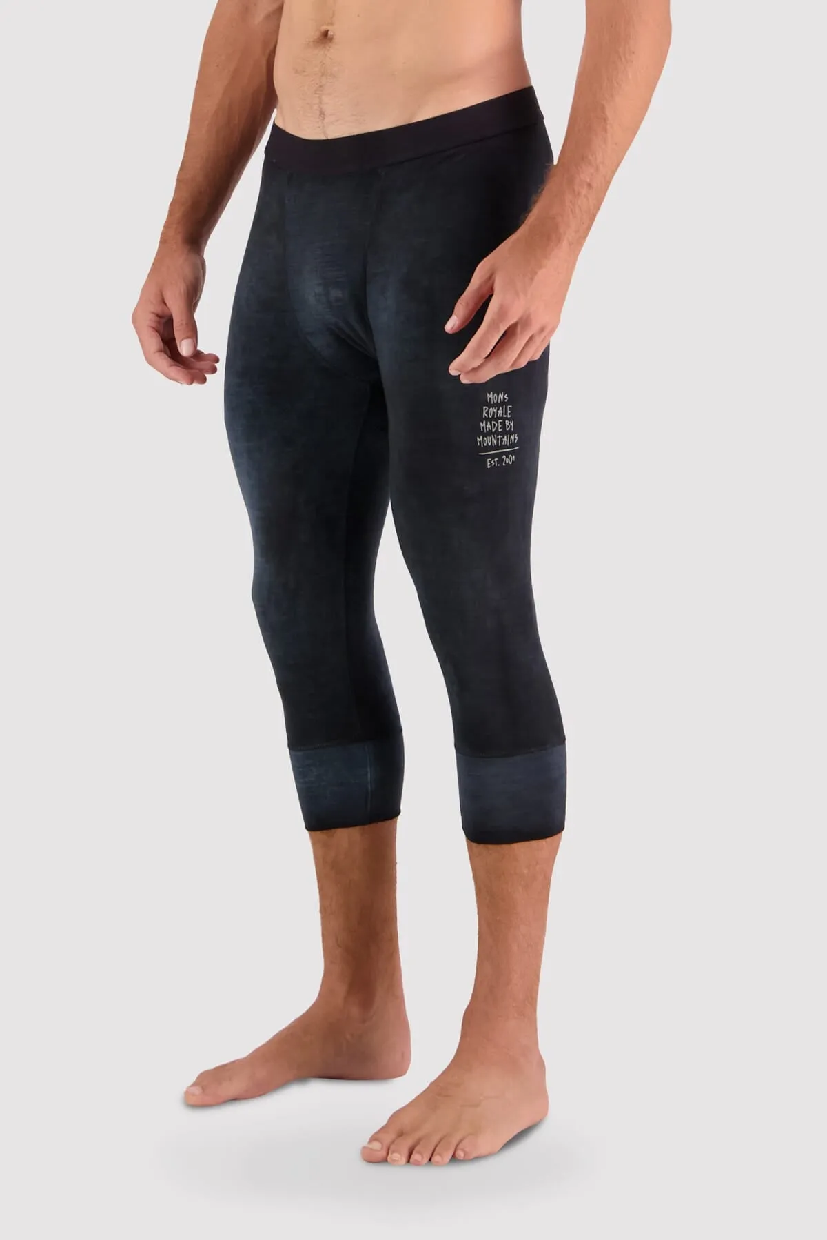 Cascade Merino Base Layer 3/4 Legging - Storm Wash