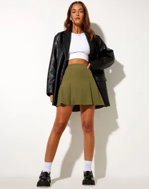 Cassia Mini Skirt in Tailoring Khaki