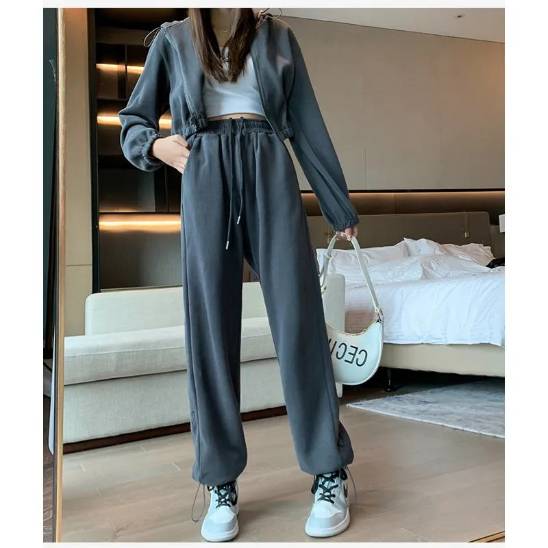 Casual Neutral Banana Plus Sports Loose Fit Sweatpants