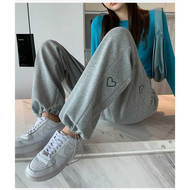 Casual Neutral Banana Plus Sports Loose Fit Sweatpants