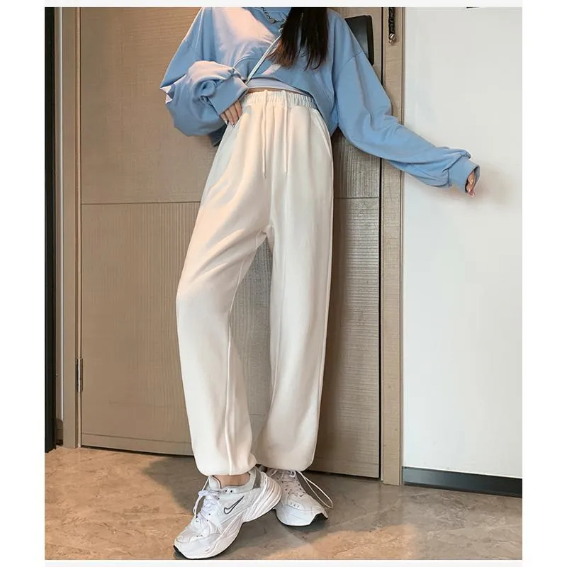 Casual Neutral Banana Plus Sports Loose Fit Sweatpants