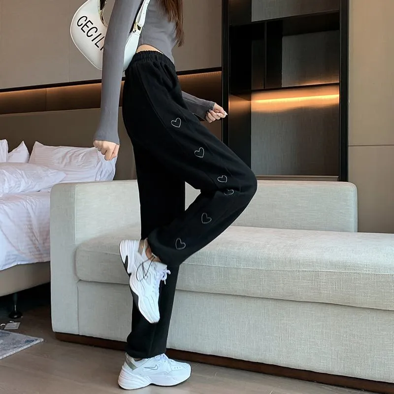 Casual Neutral Banana Plus Sports Loose Fit Sweatpants