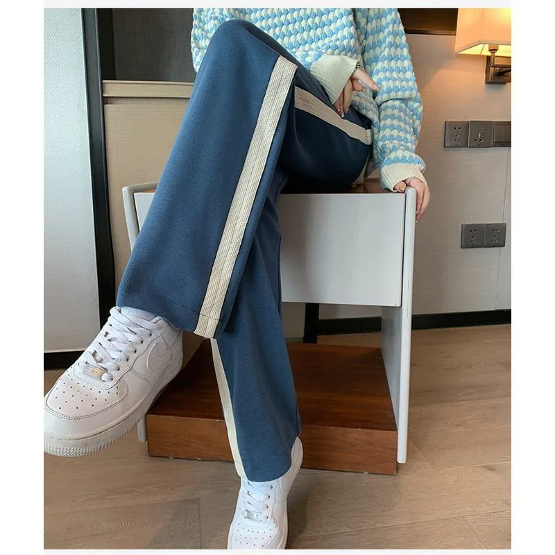 Casual Plus Sports Straight Leg Plus Velvet Loose Fit Sweatpants