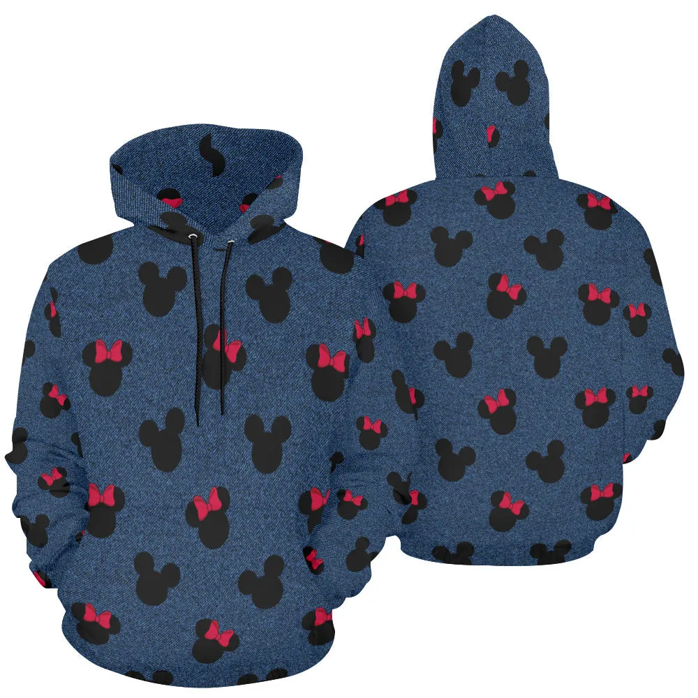 Denim Mice Hoodie for Women