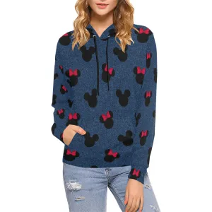 Denim Mice Hoodie for Women