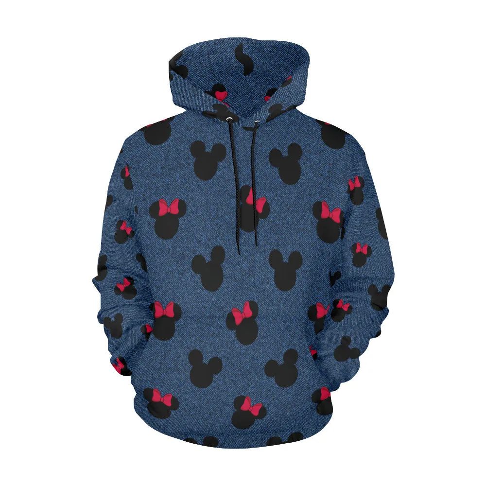 Denim Mice Hoodie for Women