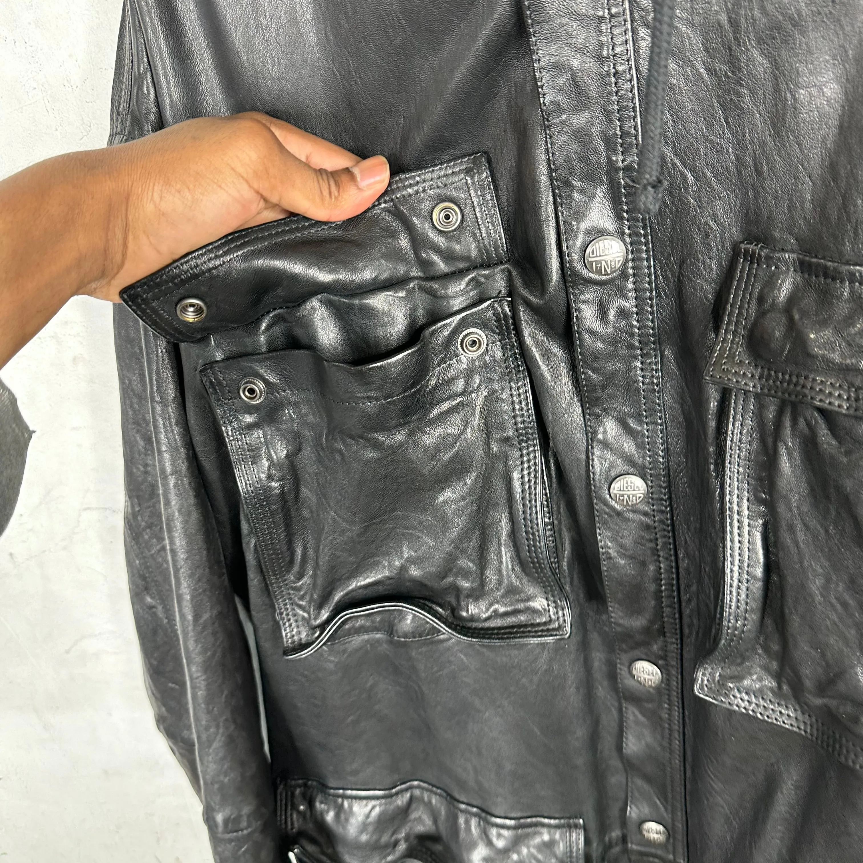 Diesel Full Leather Overcoat