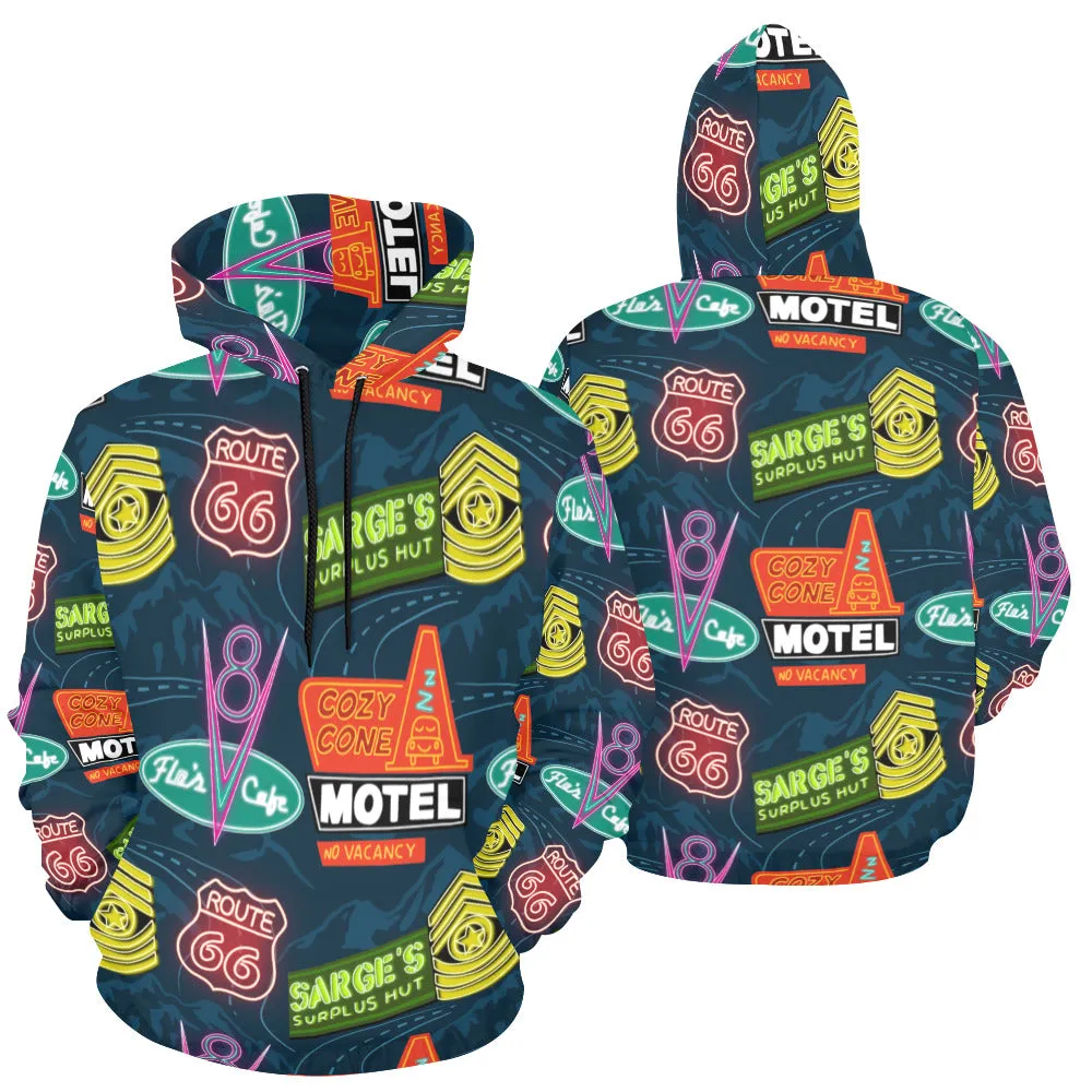 Disney Cars Neon Signs Hoodie for Women