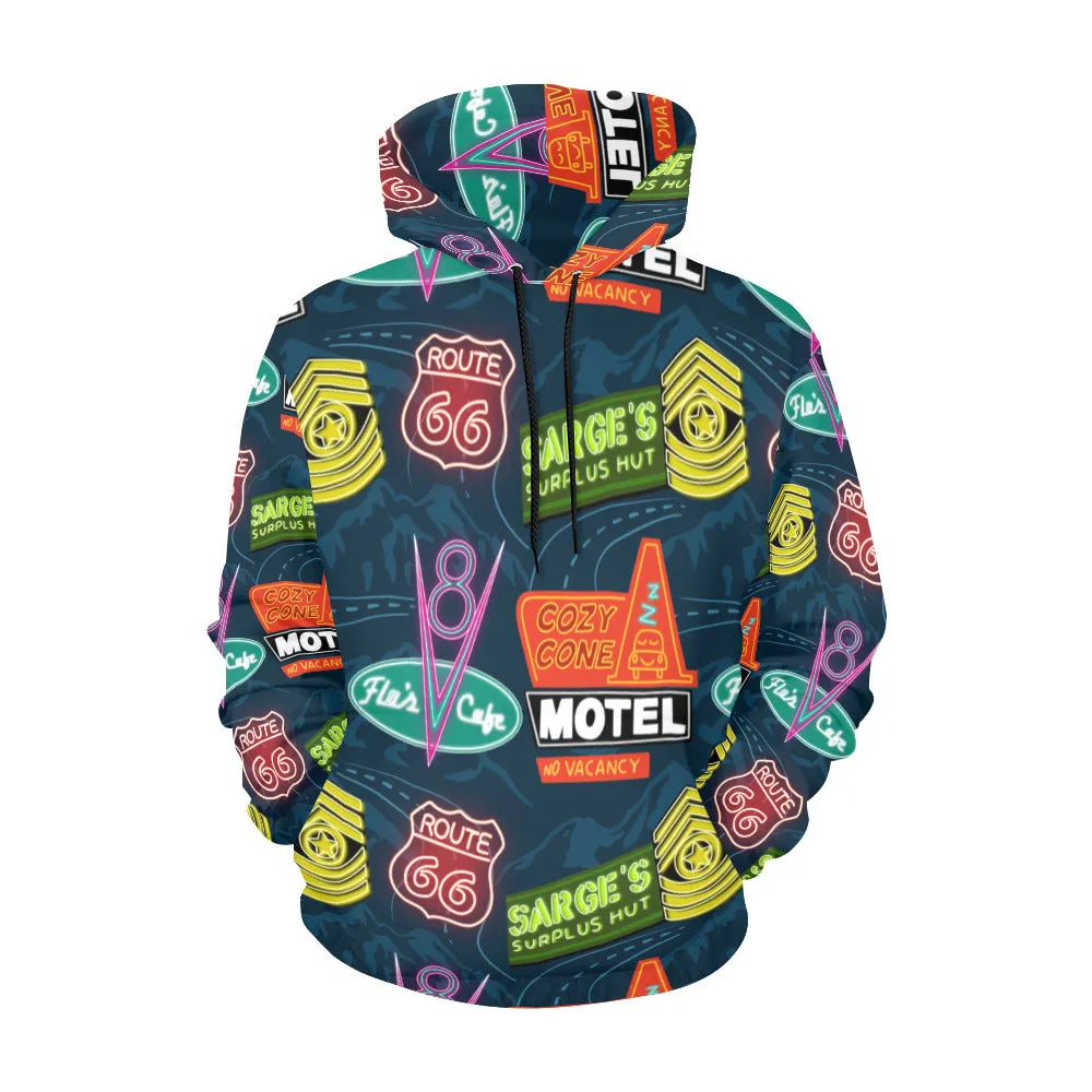 Disney Cars Neon Signs Hoodie for Women