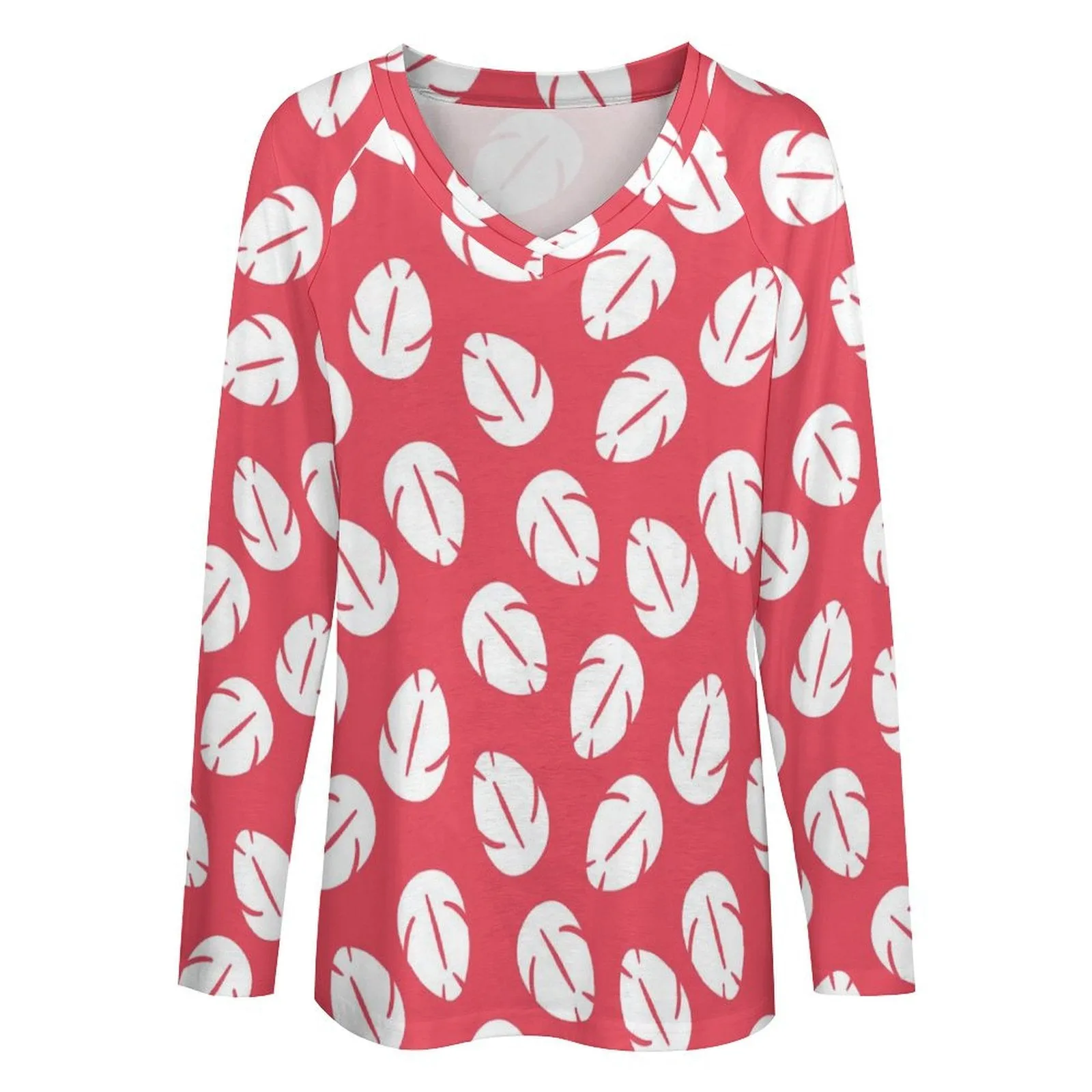 Disney Lilo And Stitch Lilo's Dress Long Sleeve Loose V-Neck Tee