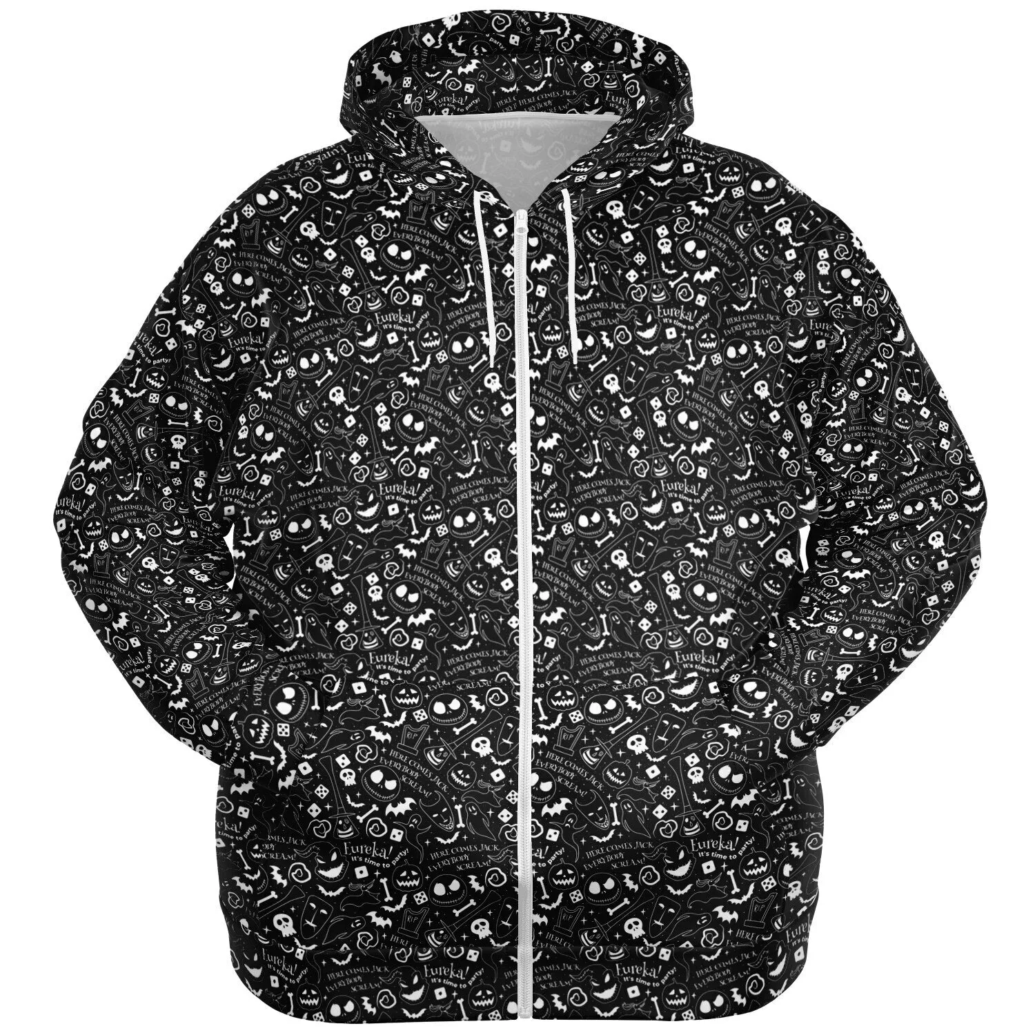 Everybody Scream Plus-size Unisex Zip Hoodie