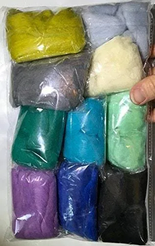 Felting Spinning Wool Roving MYSTERY SURPRISE BAG   Merino Soft wool top, Spin, Felt Craft, doll hair, felting supplies, spinning fiber