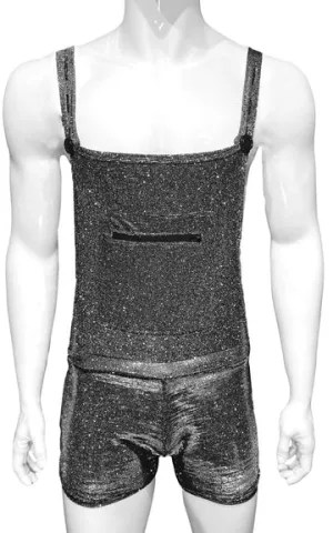 Glitter Overalls - Silver