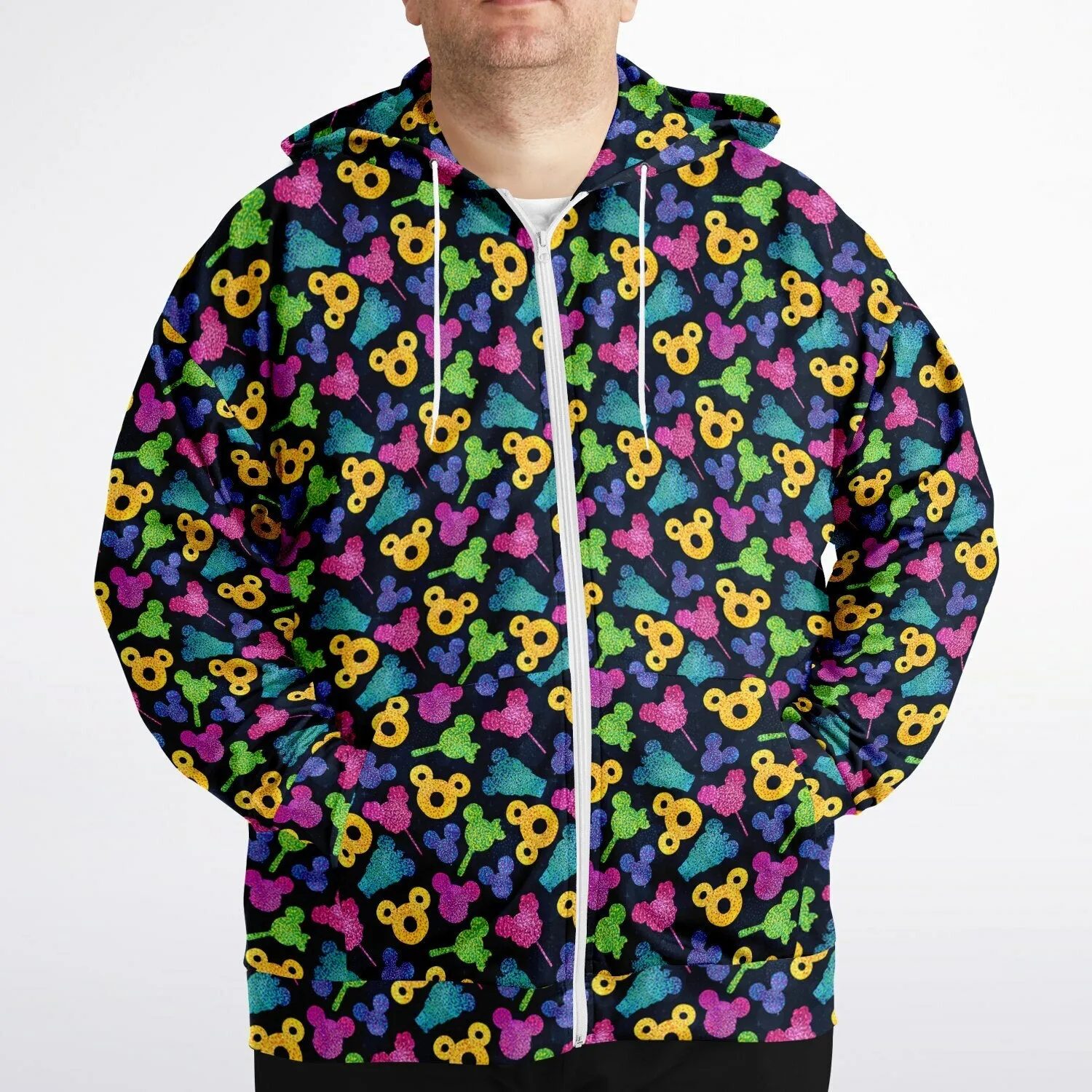 Glitter Park Snacks Plus-size Unisex Zip Hoodie