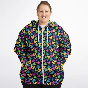 Glitter Park Snacks Plus-size Unisex Zip Hoodie