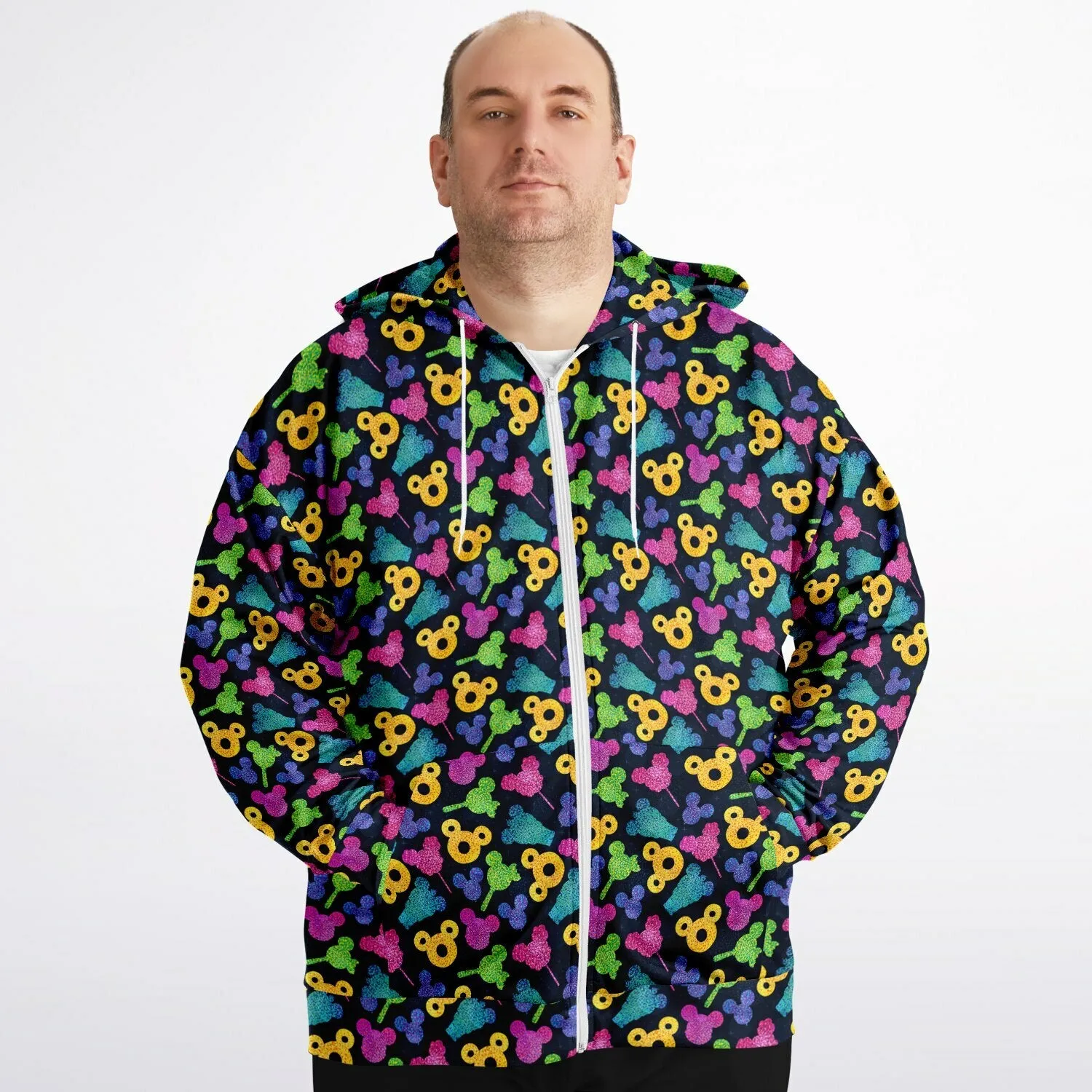 Glitter Park Snacks Plus-size Unisex Zip Hoodie