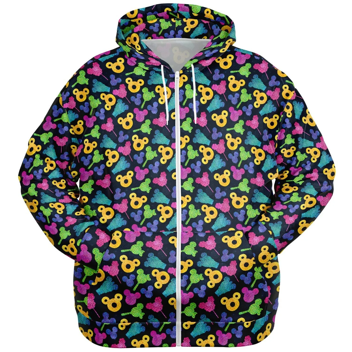 Glitter Park Snacks Plus-size Unisex Zip Hoodie