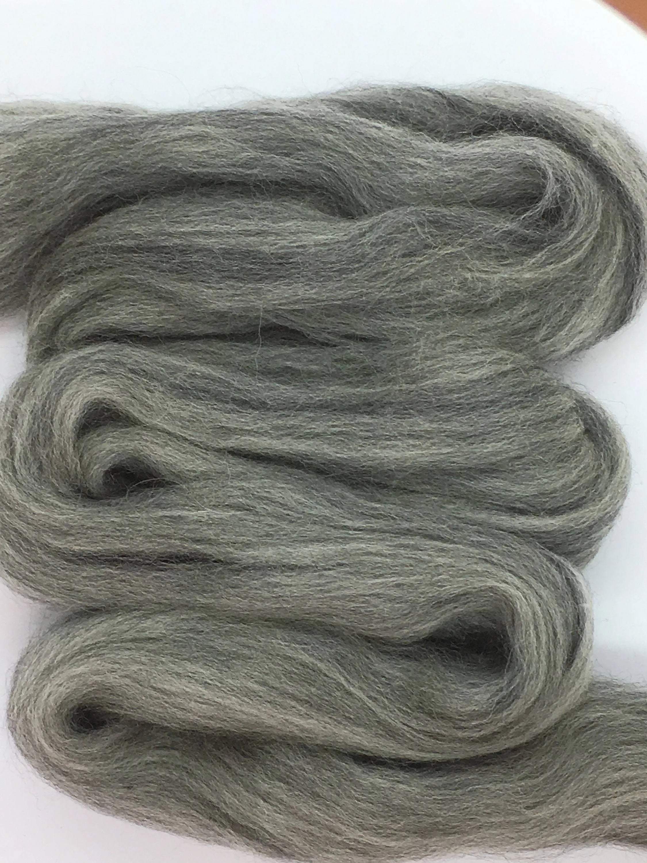 Gray Merino Wool Top Roving Fiber Spinning, Felting, macrime, Crafts  -SALE! 1oz, 2oz, 3oz, 4oz, 5oz, 6oz, 7oz, 8 oz and up