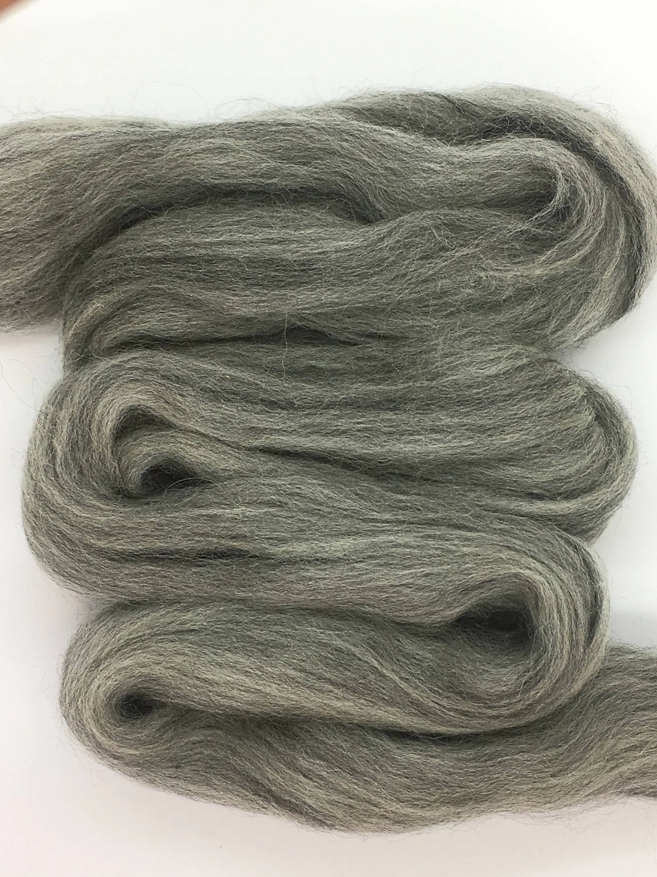 Gray Merino Wool Top Roving Fiber Spinning, Felting, macrime, Crafts  -SALE! 1oz, 2oz, 3oz, 4oz, 5oz, 6oz, 7oz, 8 oz and up