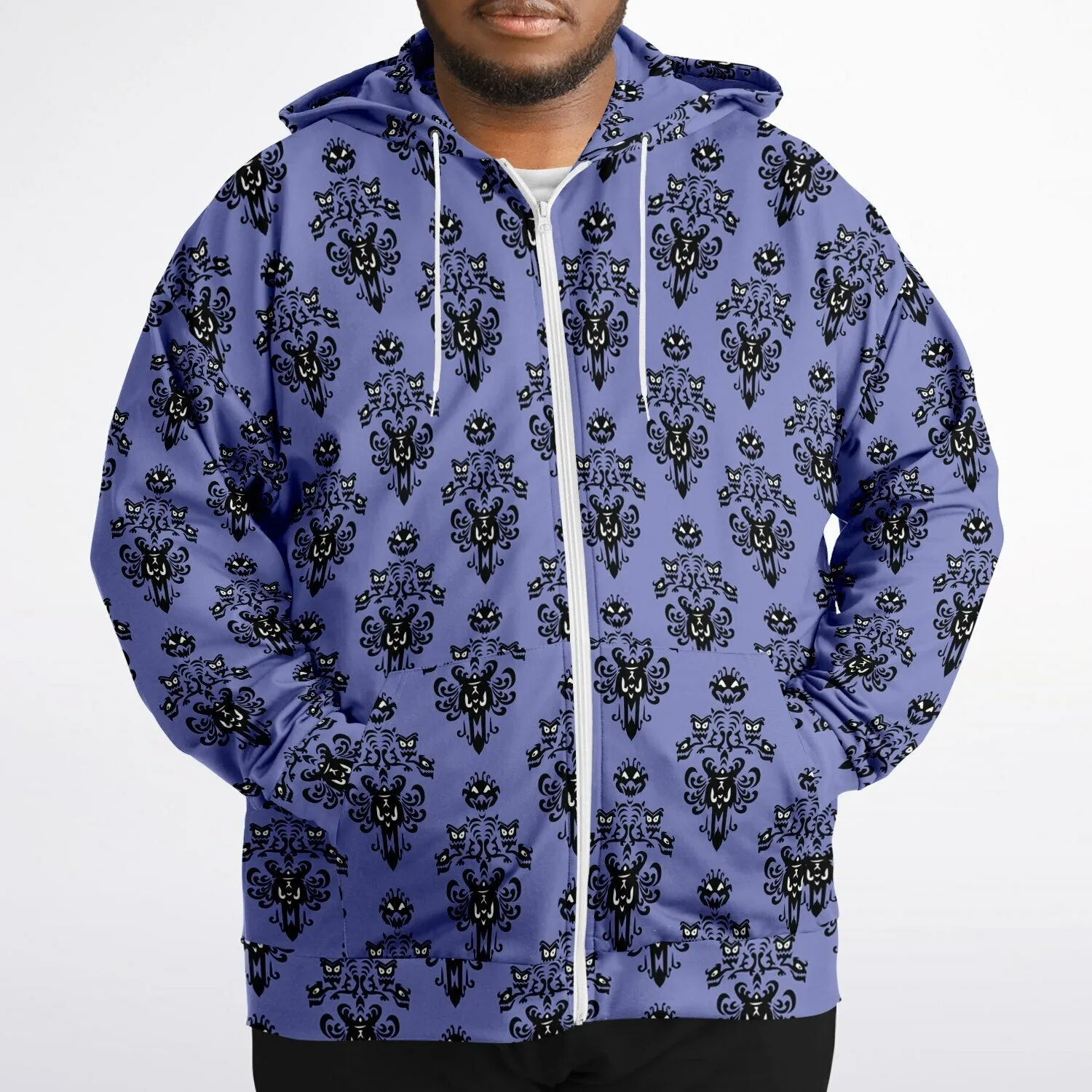 Haunted Mansion Wallpaper Plus-size Unisex Zip Hoodie