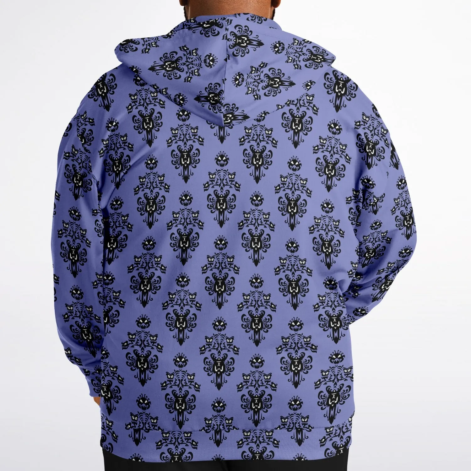 Haunted Mansion Wallpaper Plus-size Unisex Zip Hoodie