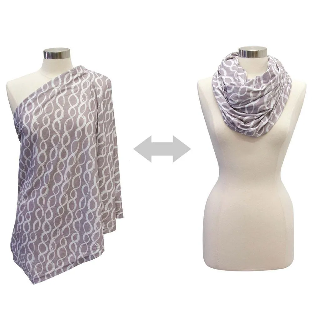 Itzy Ritzy Nursing Happens™ Infinity Breastfeeding Scarf - Platinum Helix