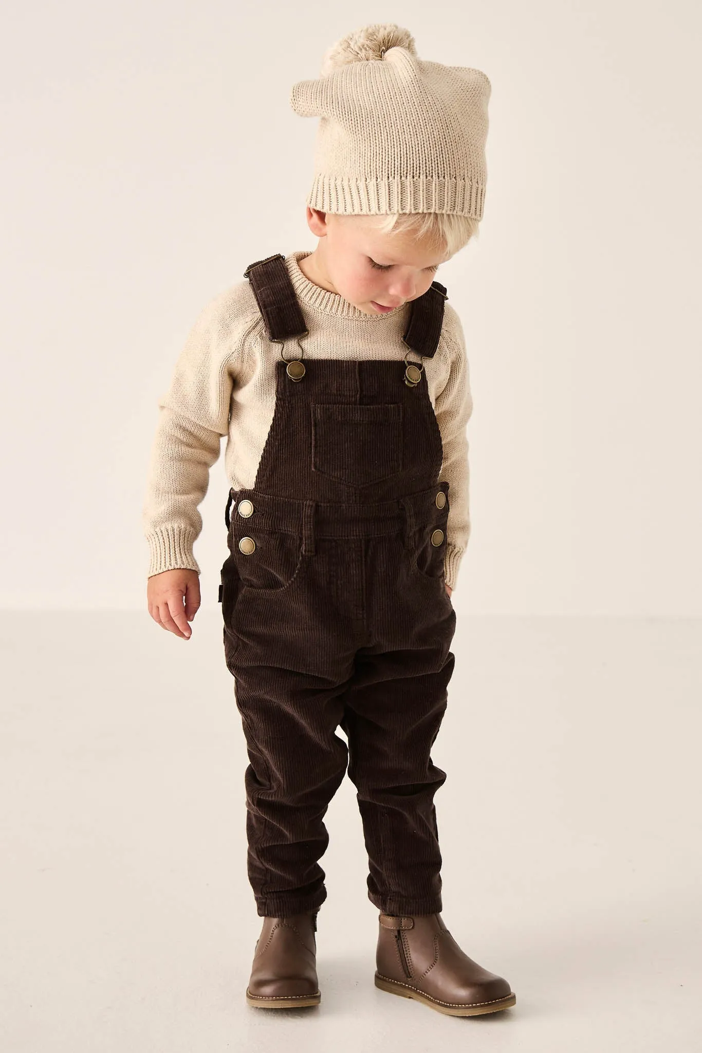 Jordie Cord Overall - Bear