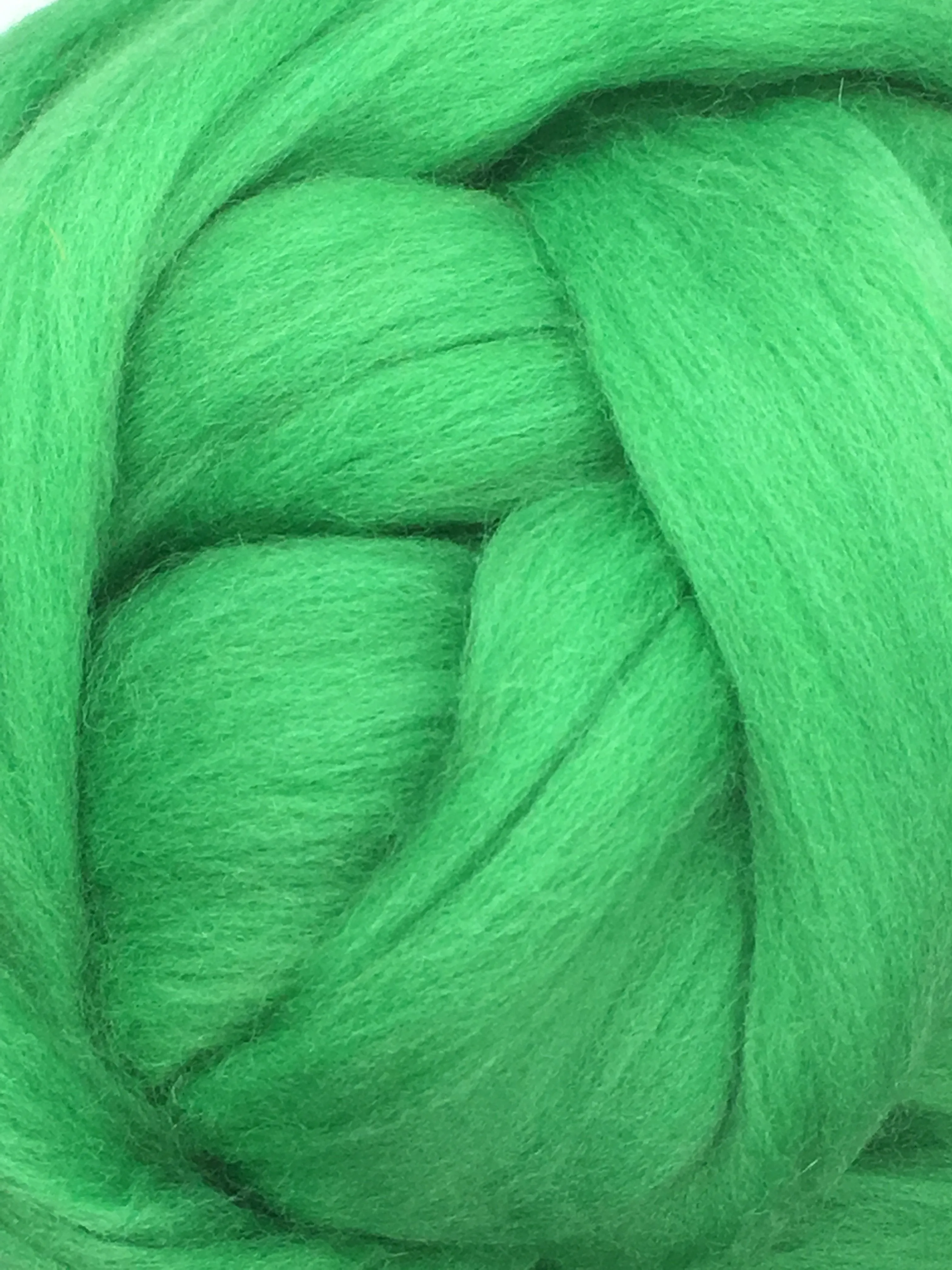 Kelly  Green Merino  Wool Top Roving (Shamrock Green)