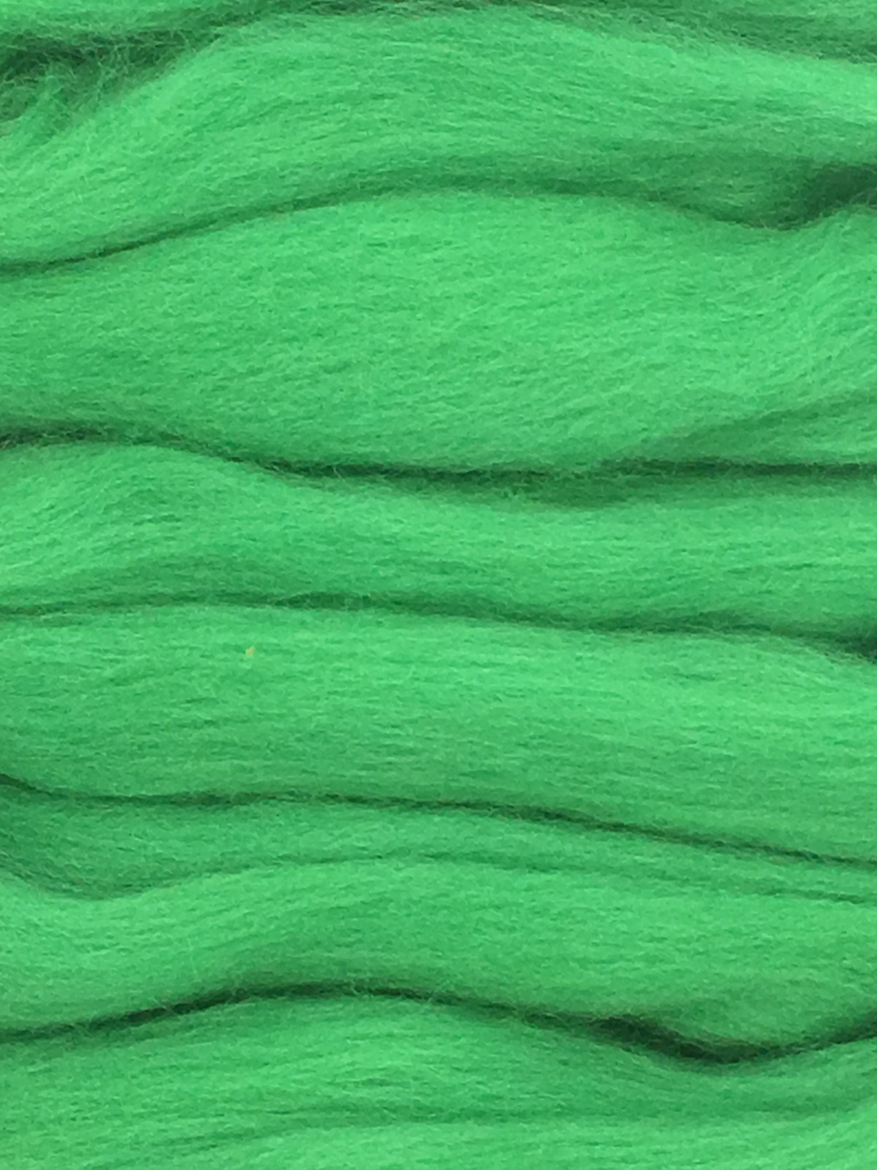 Kelly  Green Merino  Wool Top Roving (Shamrock Green)