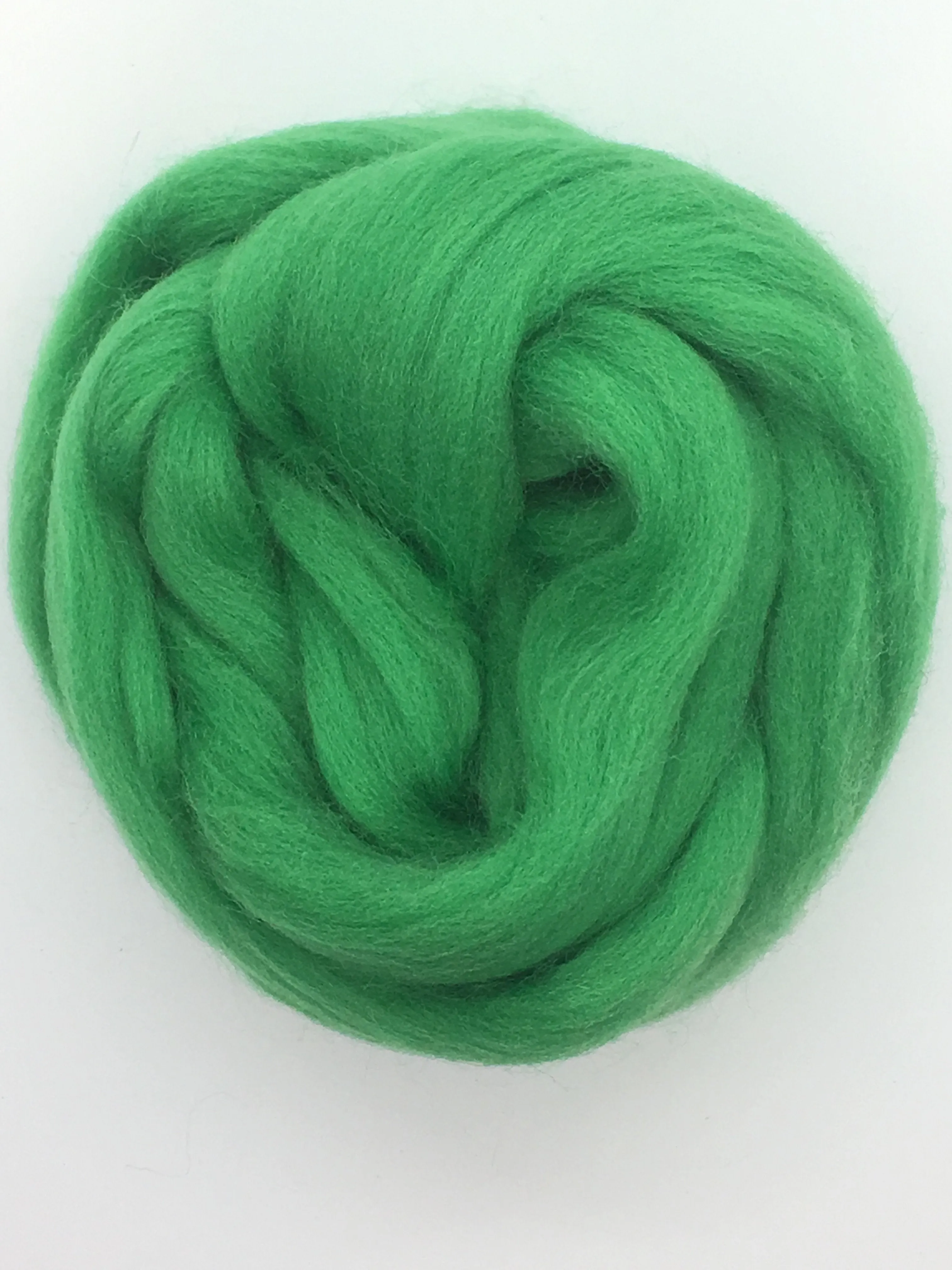 Kelly  Green Merino  Wool Top Roving (Shamrock Green)