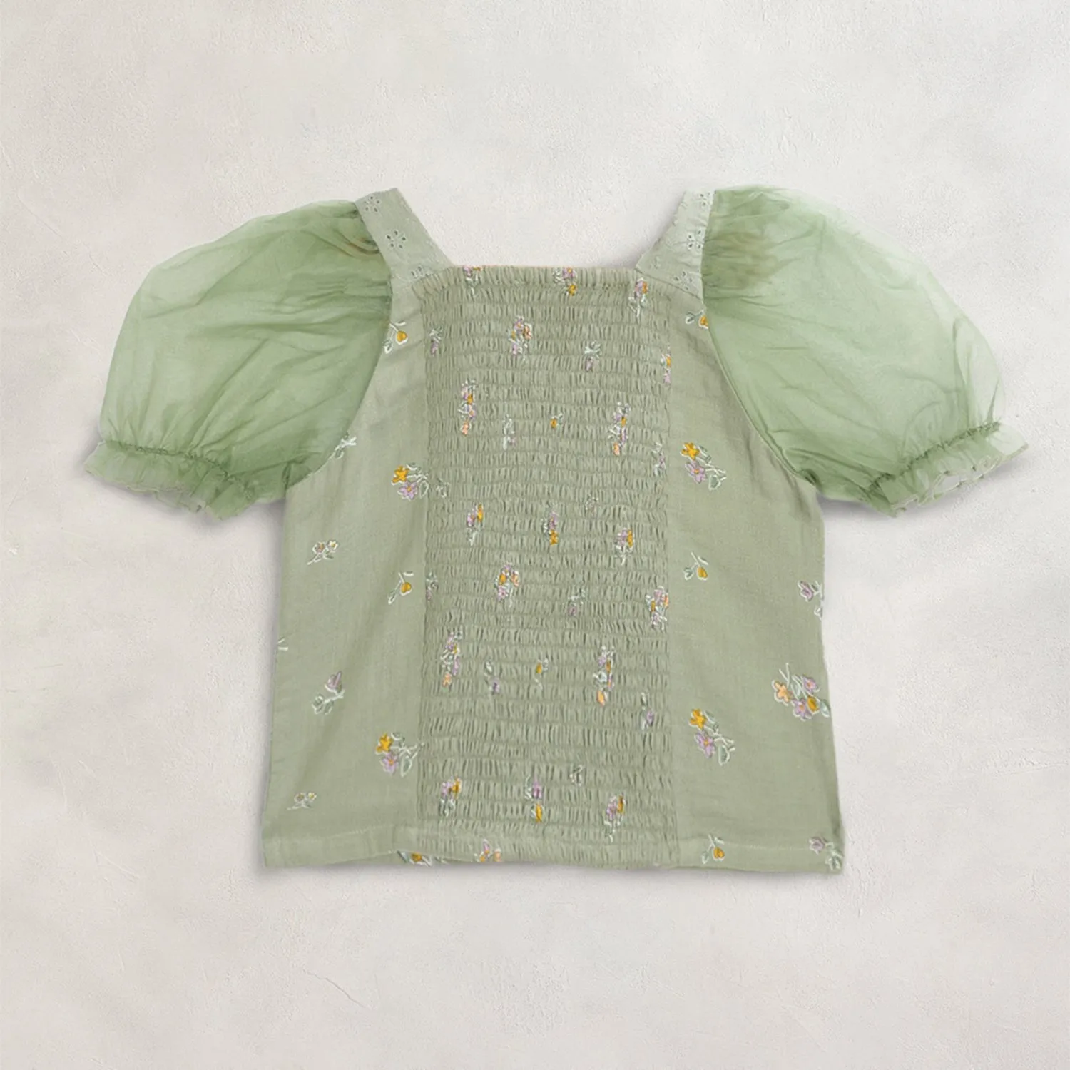 Kids Mint Bow Top