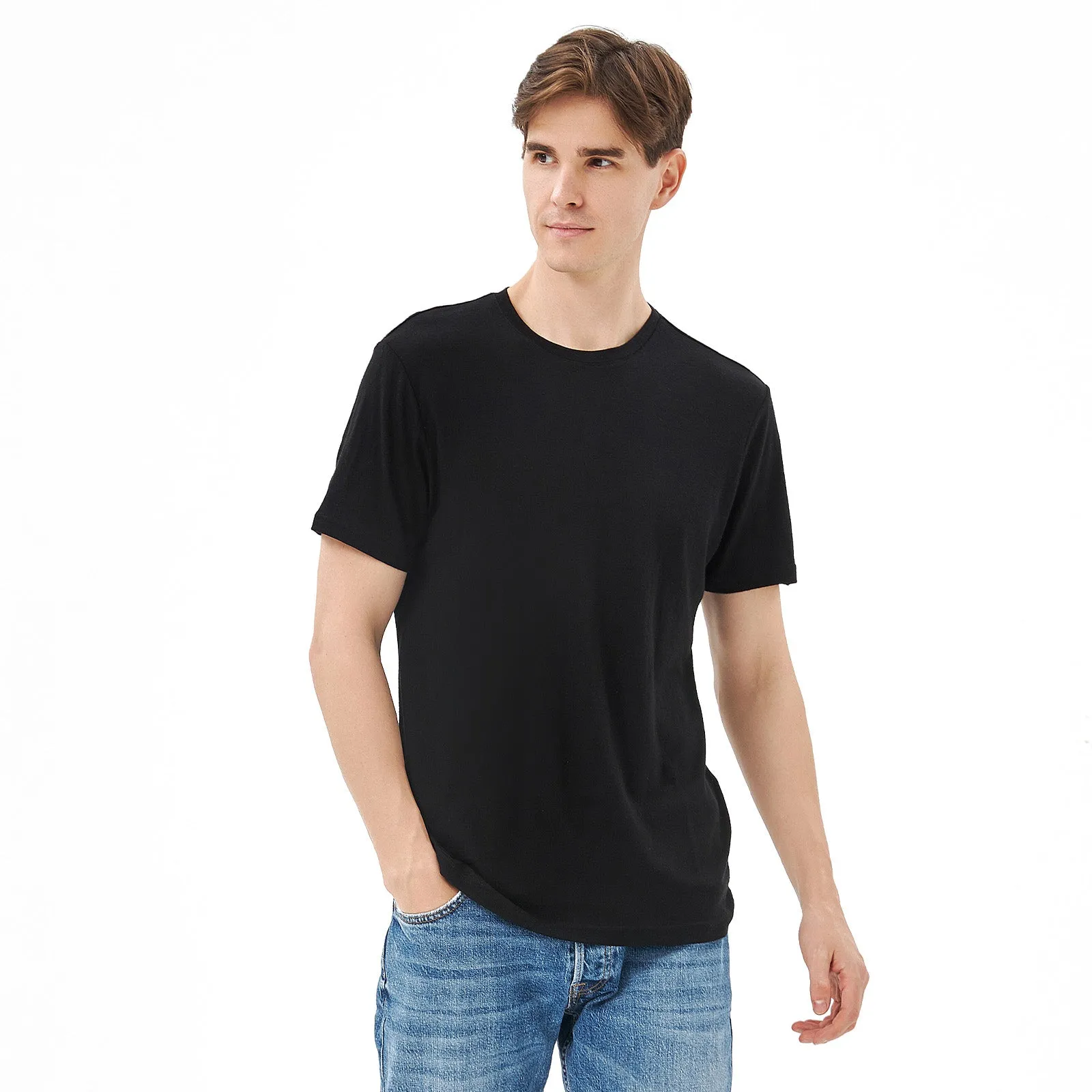 Men's Merino 150g Classic Short Sleeve T-Shirt Black