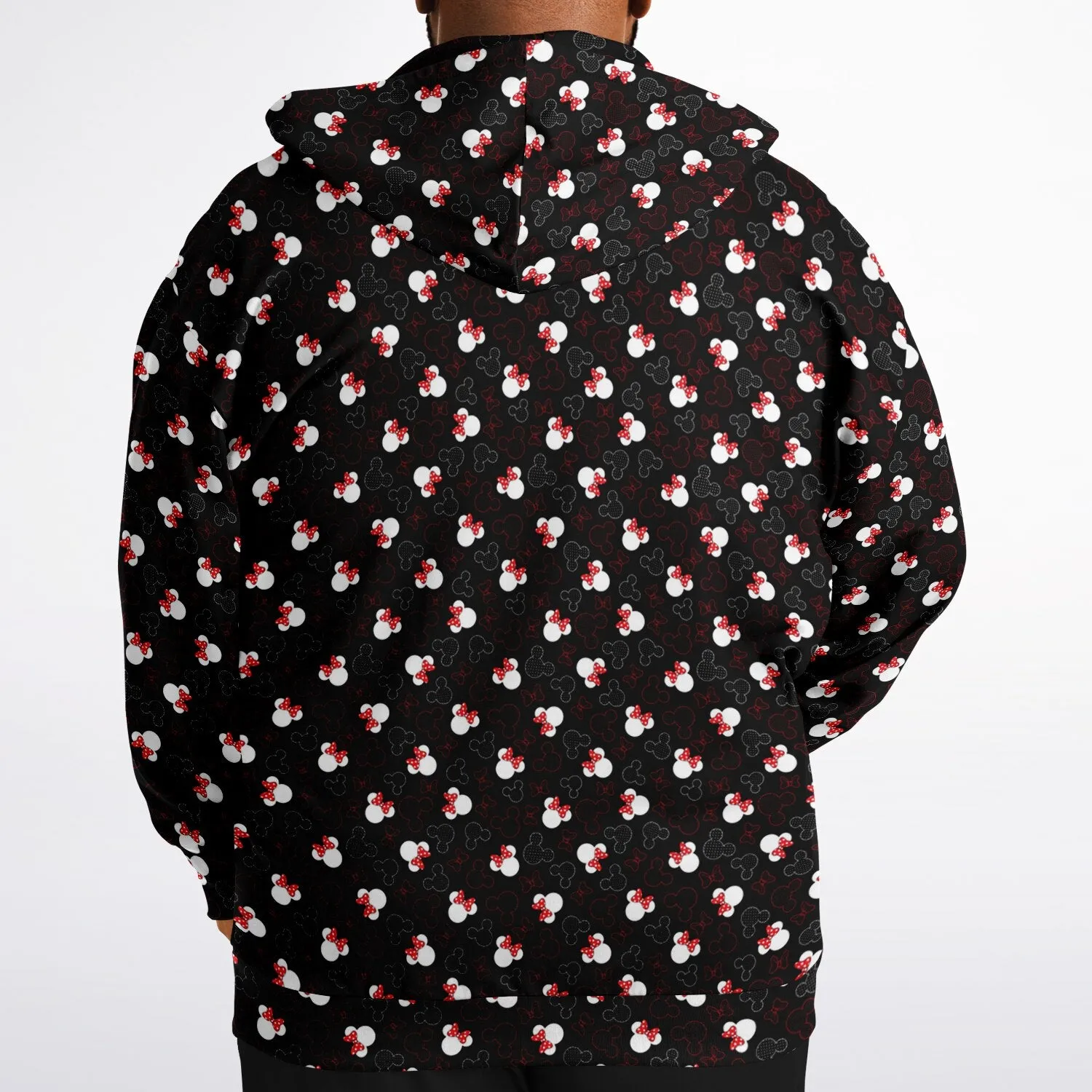 Mickey And Minnie Dots Plus-size Unisex Zip Hoodie