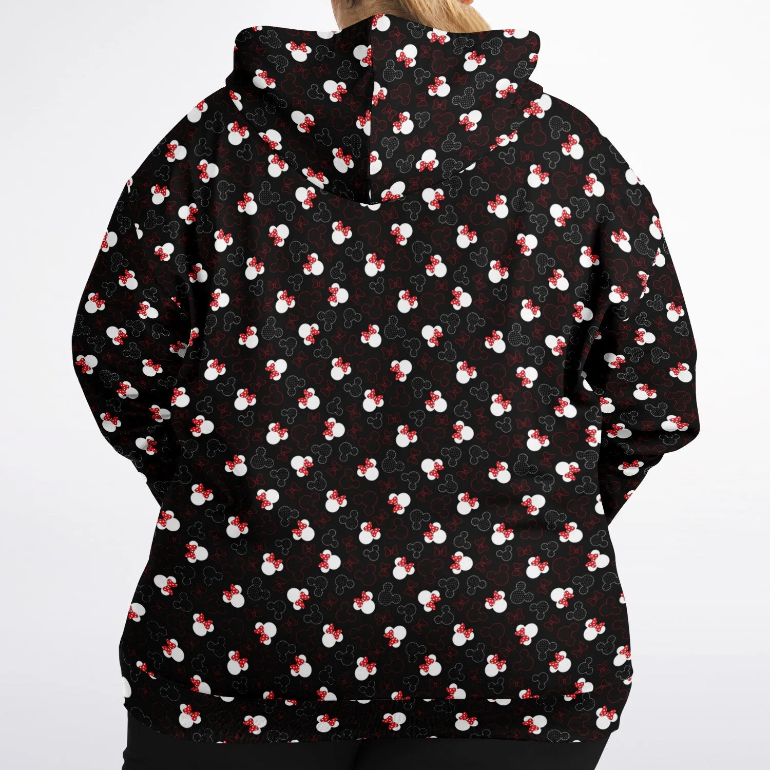 Mickey And Minnie Dots Plus-size Unisex Zip Hoodie