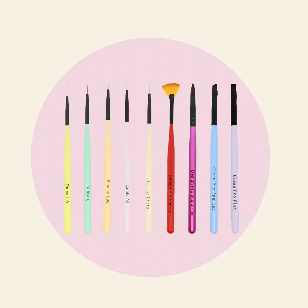 Mitty Rainbow - Nail Brush Kit 9 Piece