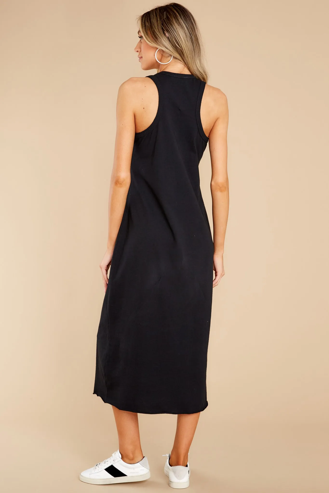 Natural Comfort Black Midi Dress